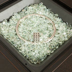 Armstrong 42" Square Basketweave Aluminum Convertible Gas Fire Pit Table