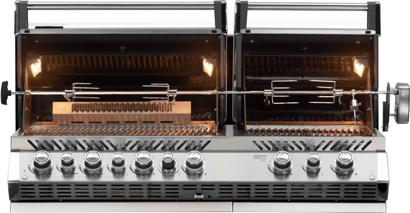 Patio Elegance Gas Grill - Built-in Prestige PRO™ 825 with Infrared Rear Burner