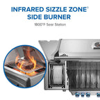 Patio Elegance Gas Grill Rogue PRO‑S 625 RSIB with Infrared Side and Rear Burners